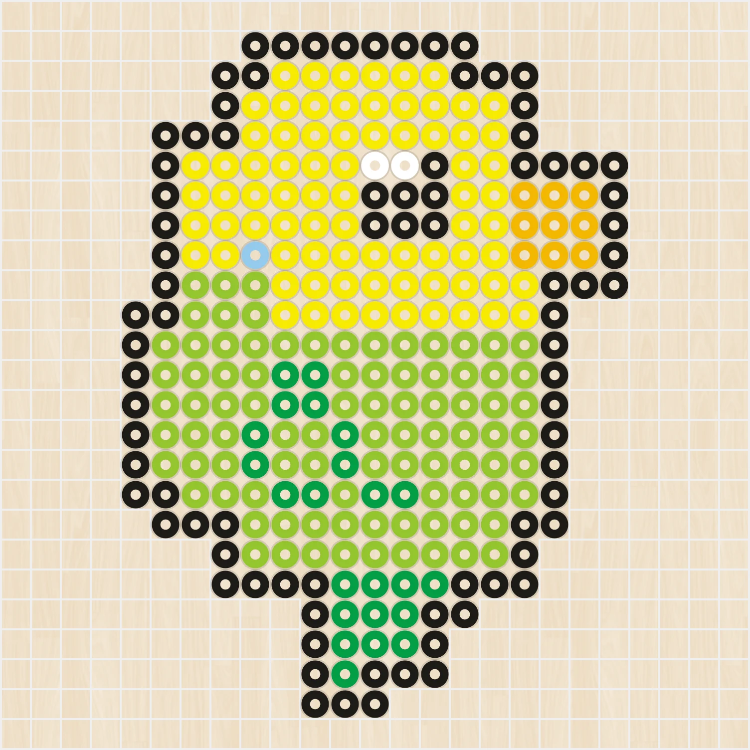 アイロンビーズ 図案 生き物 インコ
