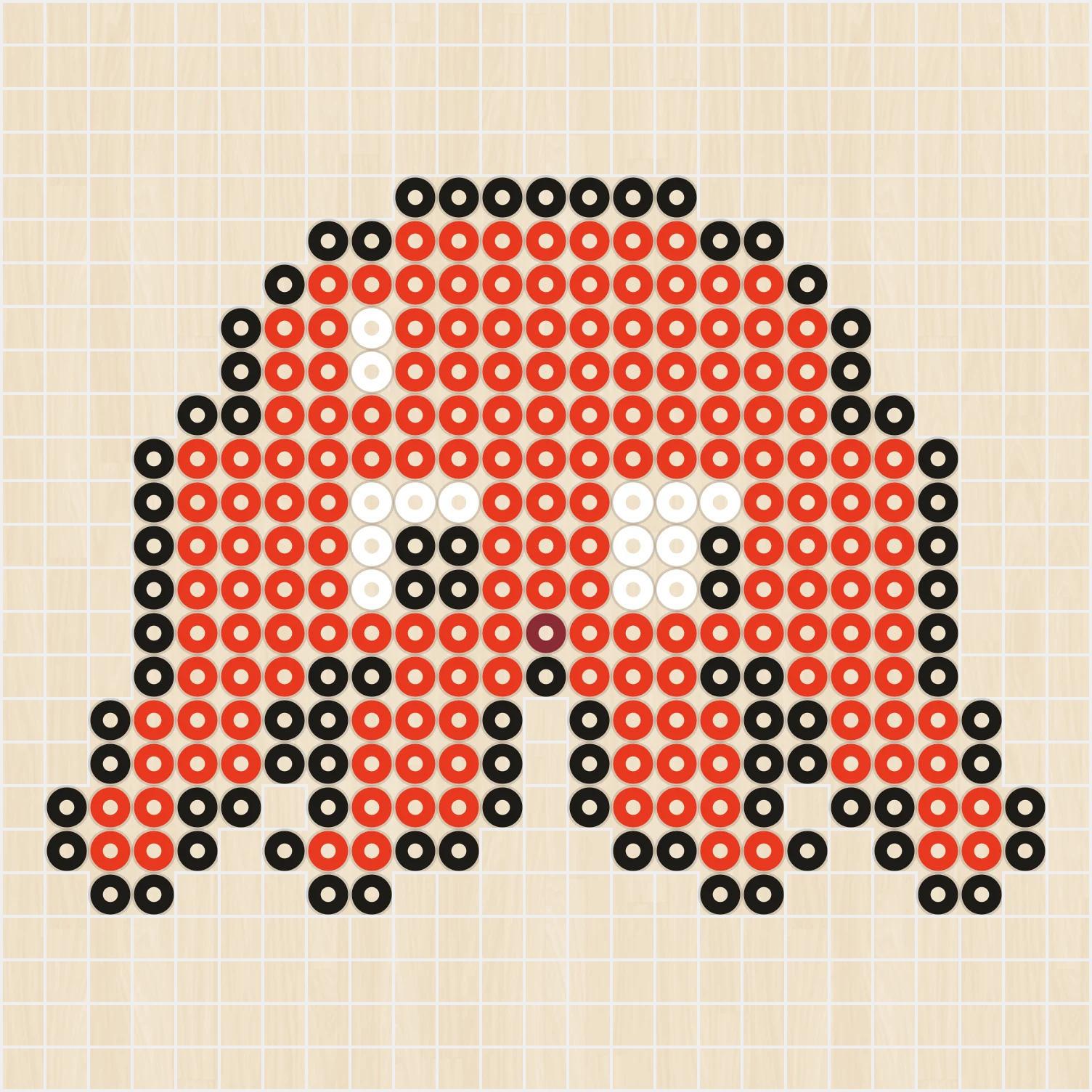 アイロンビーズ 図案 生き物 タコ