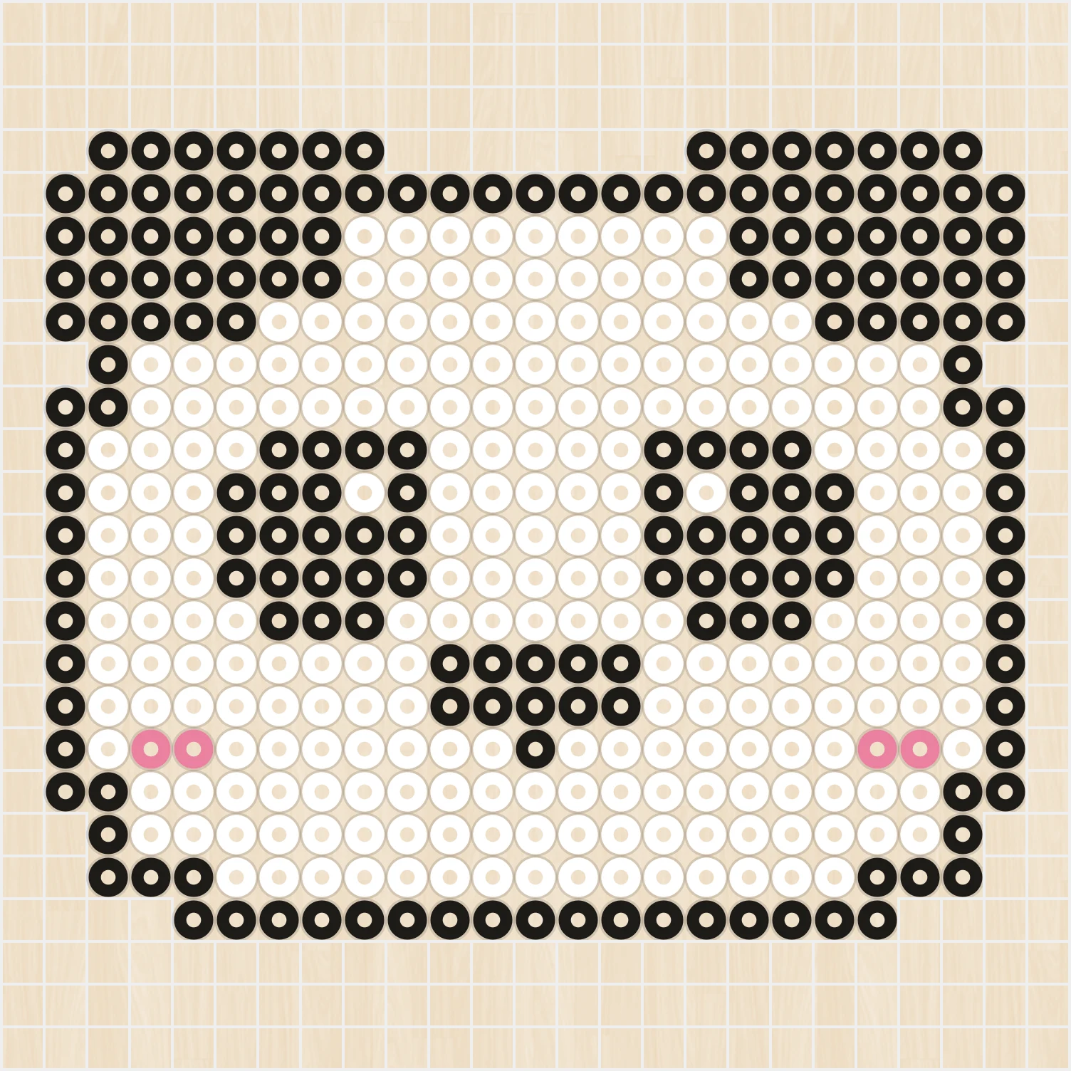 アイロンビーズ 図案 生き物 パンダ