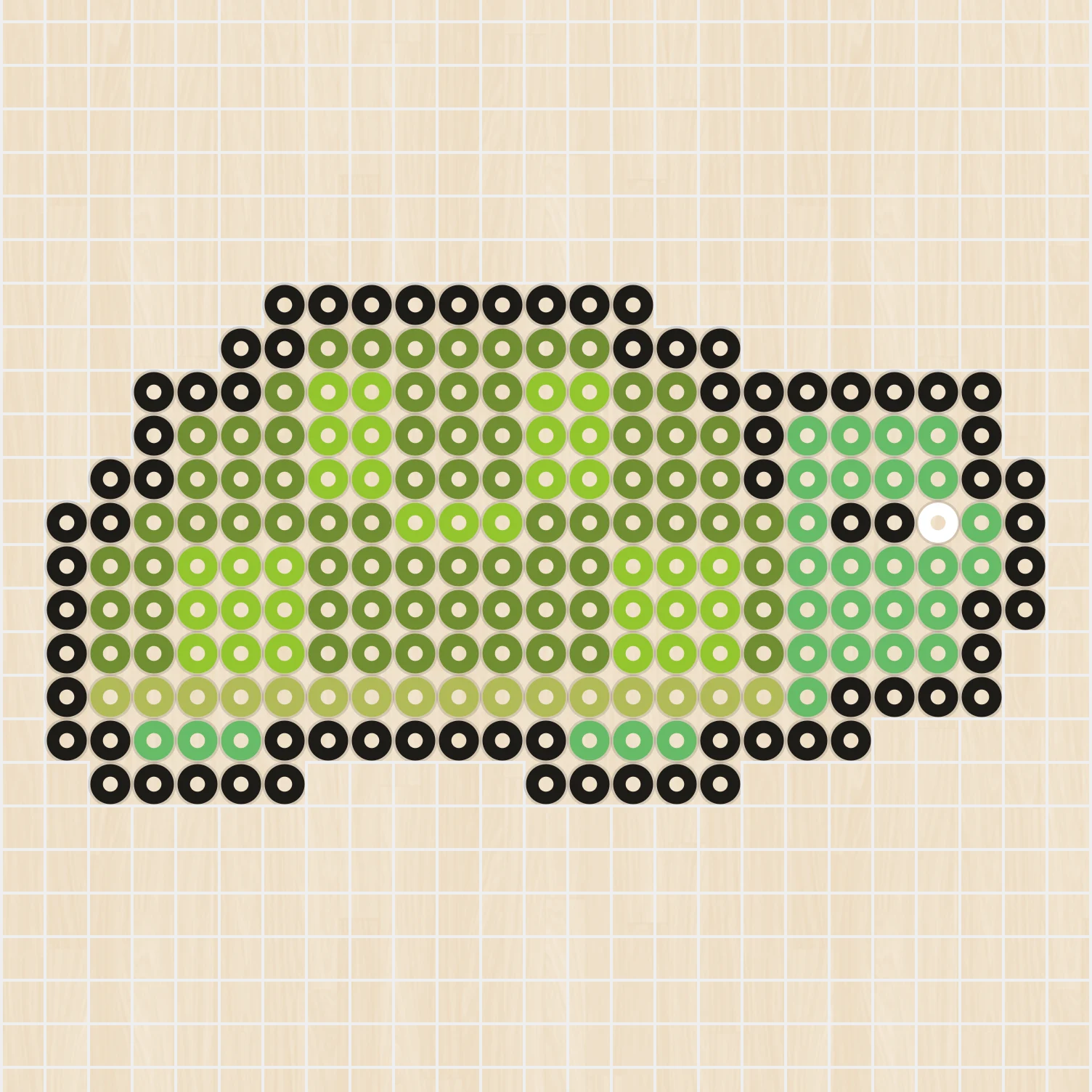 アイロンビーズ 図案 生き物 カメ