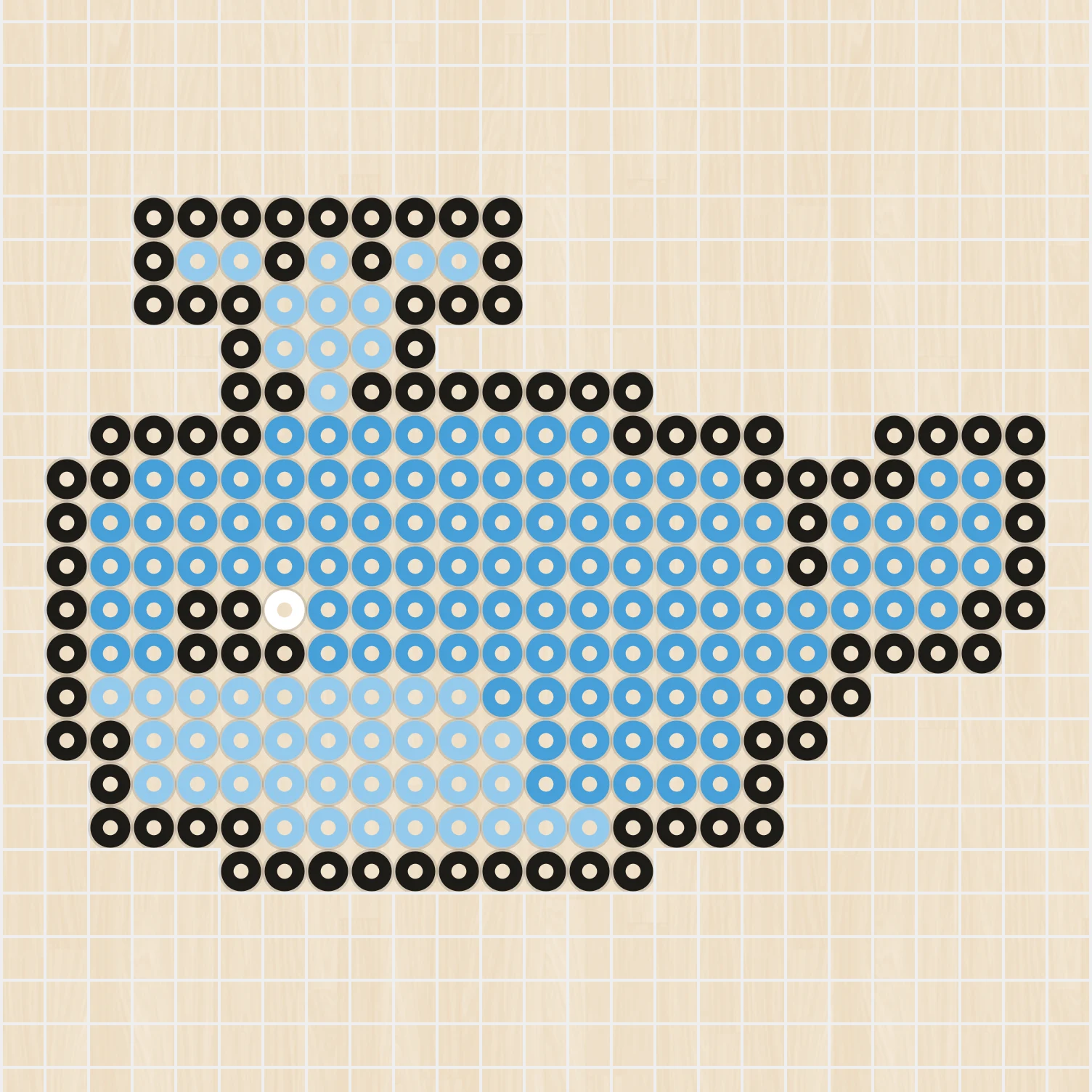 アイロンビーズ 図案 生き物 くじら