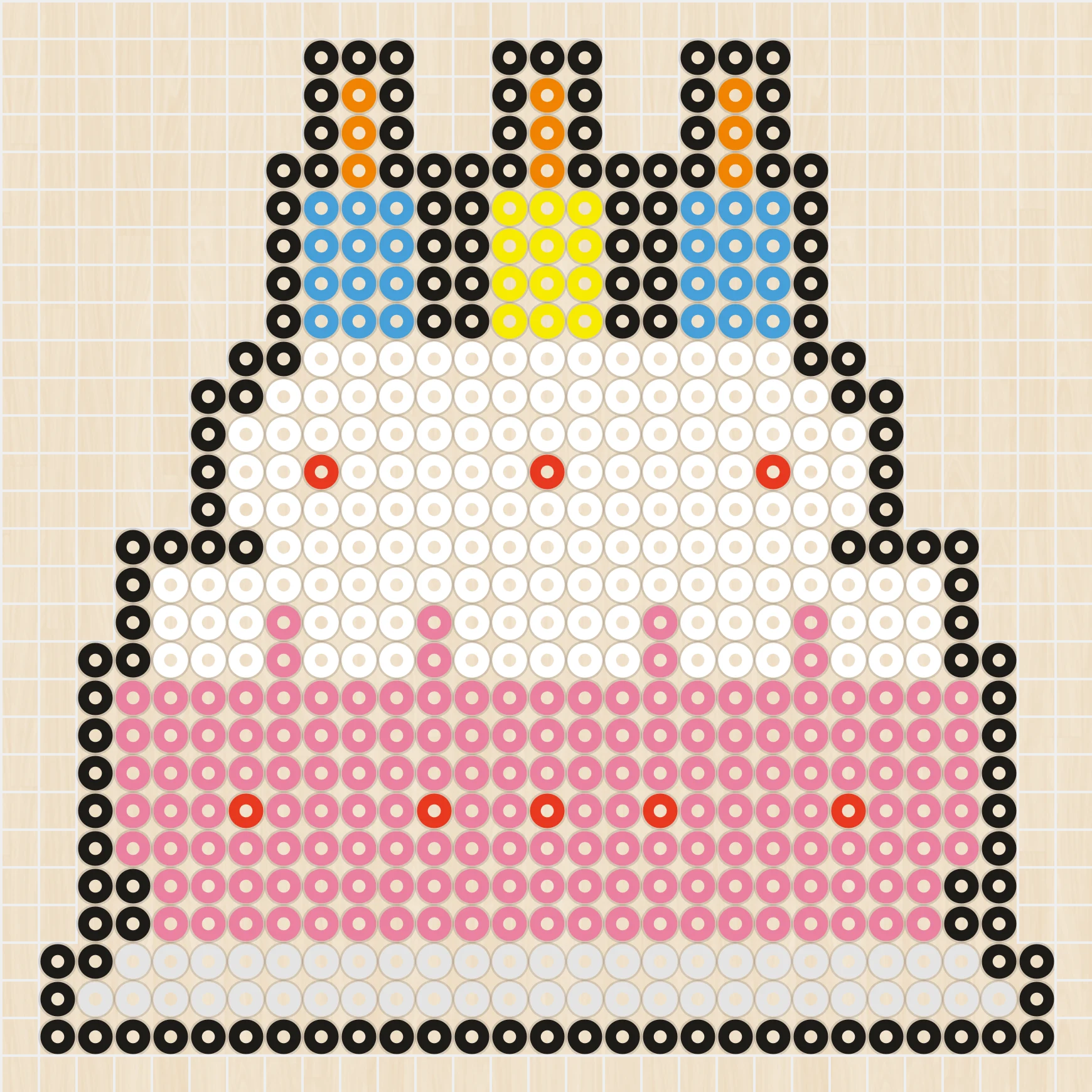 アイロンビーズ 図案 誕生日・お祝い バースデーケーキ