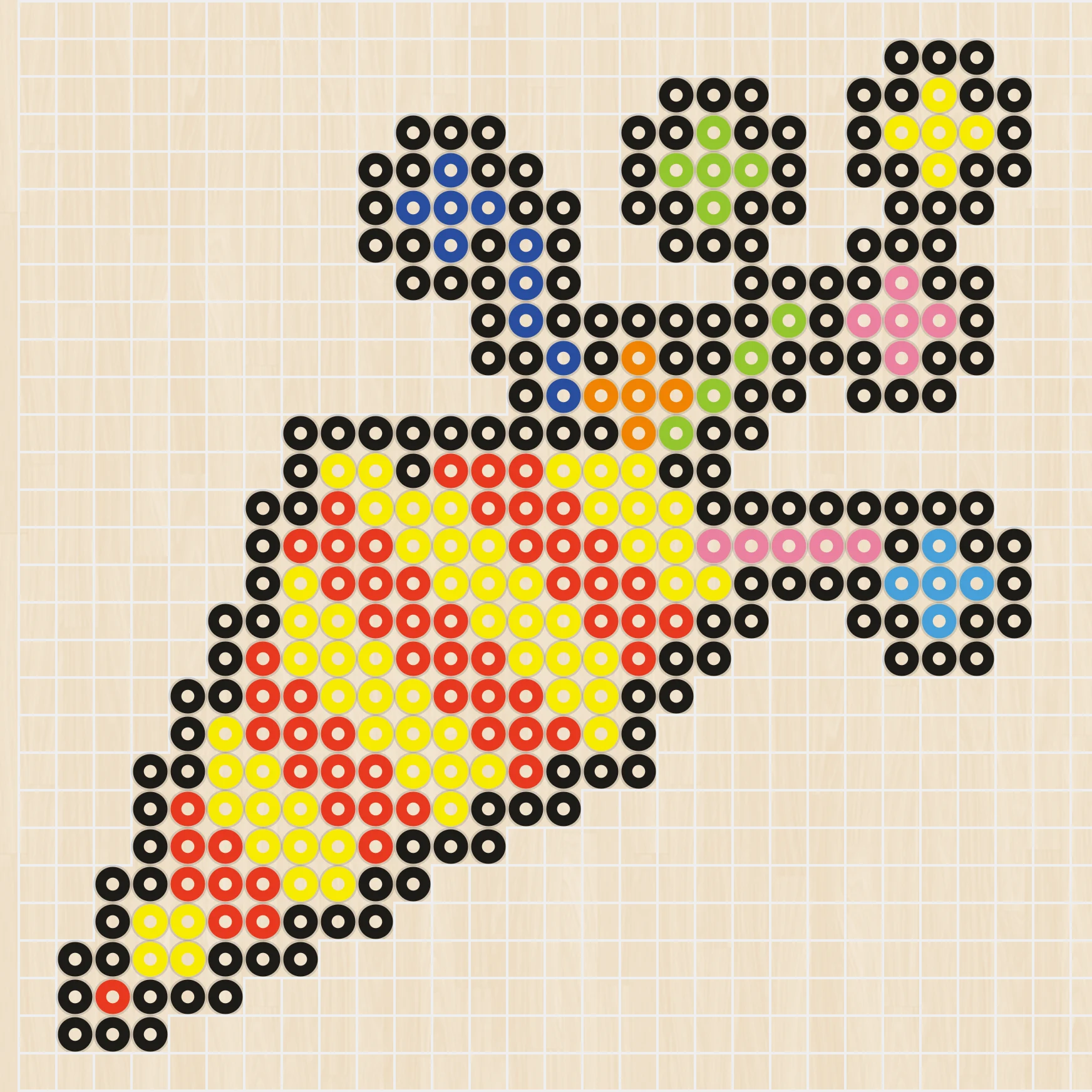 アイロンビーズ 図案 誕生日・お祝い クラッカー