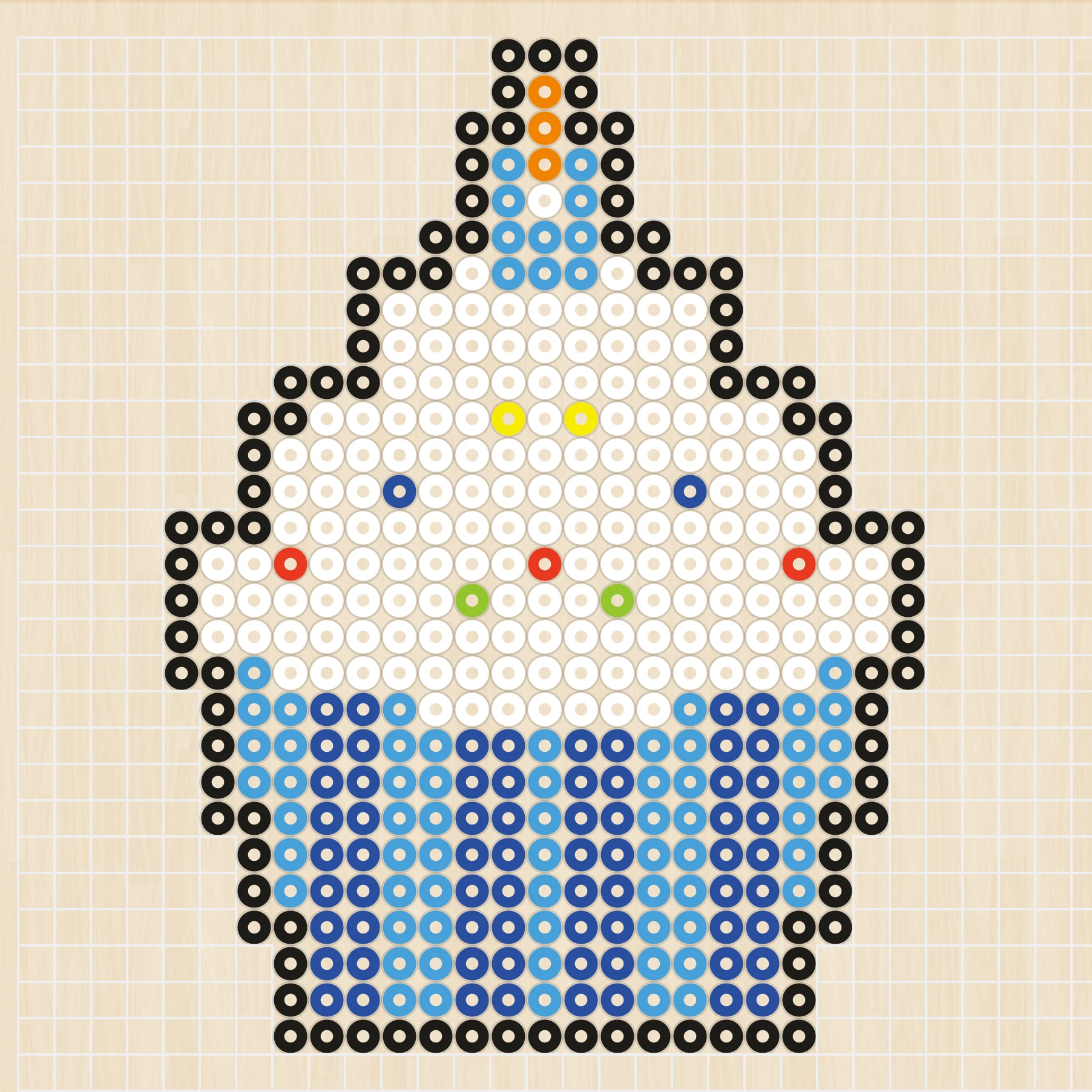 アイロンビーズ 図案 誕生日・お祝い カップケーキ