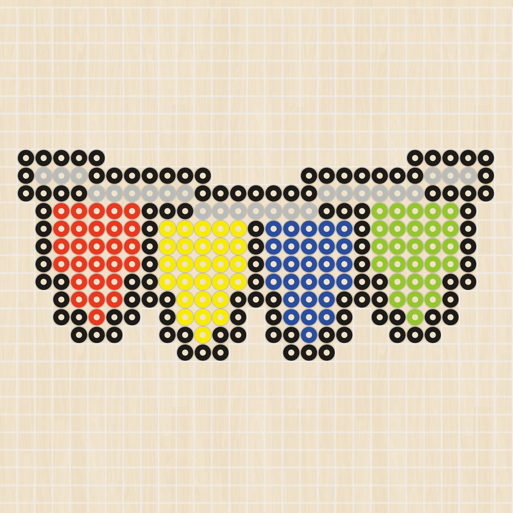 アイロンビーズ 図案 誕生日・お祝い ガーランド
