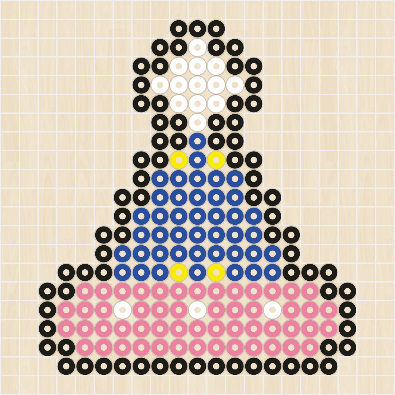 アイロンビーズ 図案 誕生日・お祝い ミニとんがり帽子