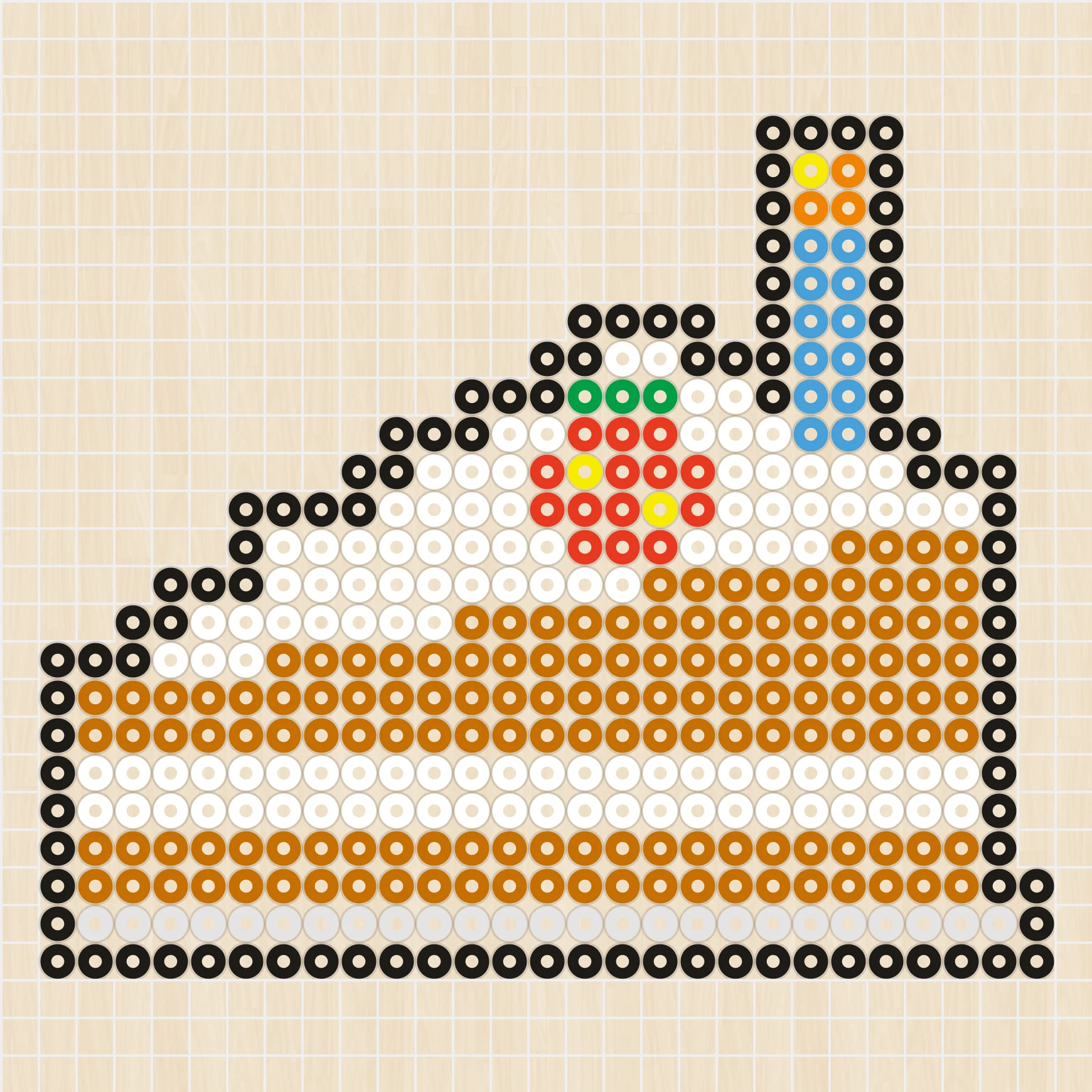 アイロンビーズ 図案 誕生日・お祝い ケーキのピース