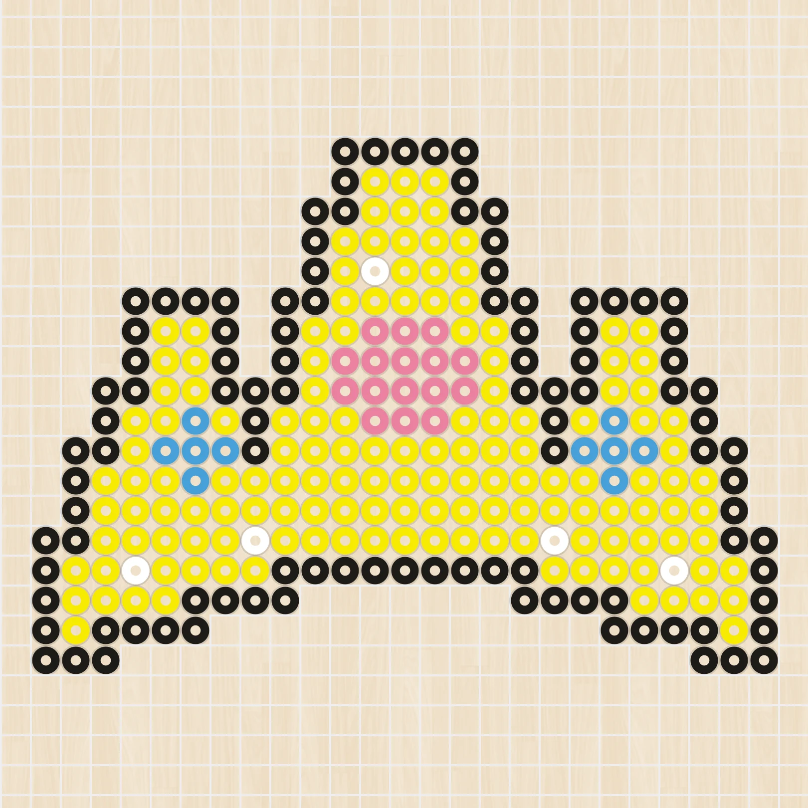 アイロンビーズ 図案 誕生日・お祝い ティアラ