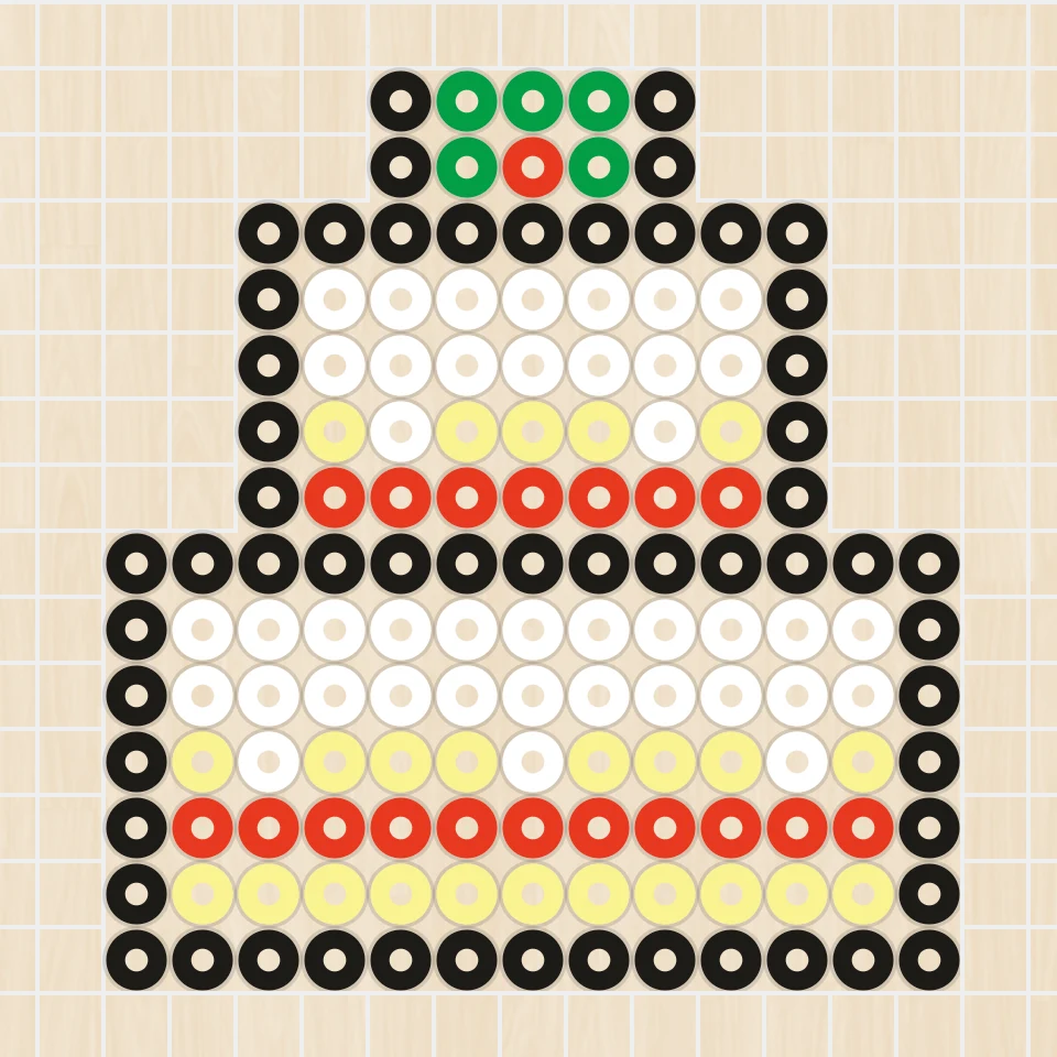アイロンビーズ 図案 クリスマス ケーキ