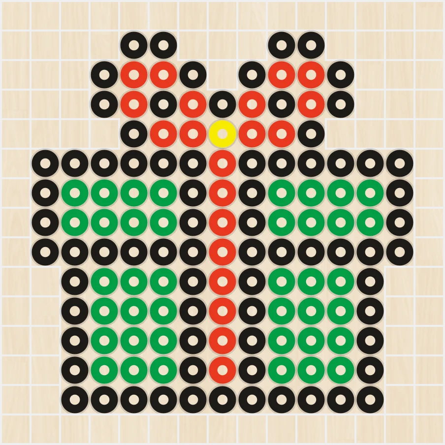 アイロンビーズ 図案 クリスマス プレゼント