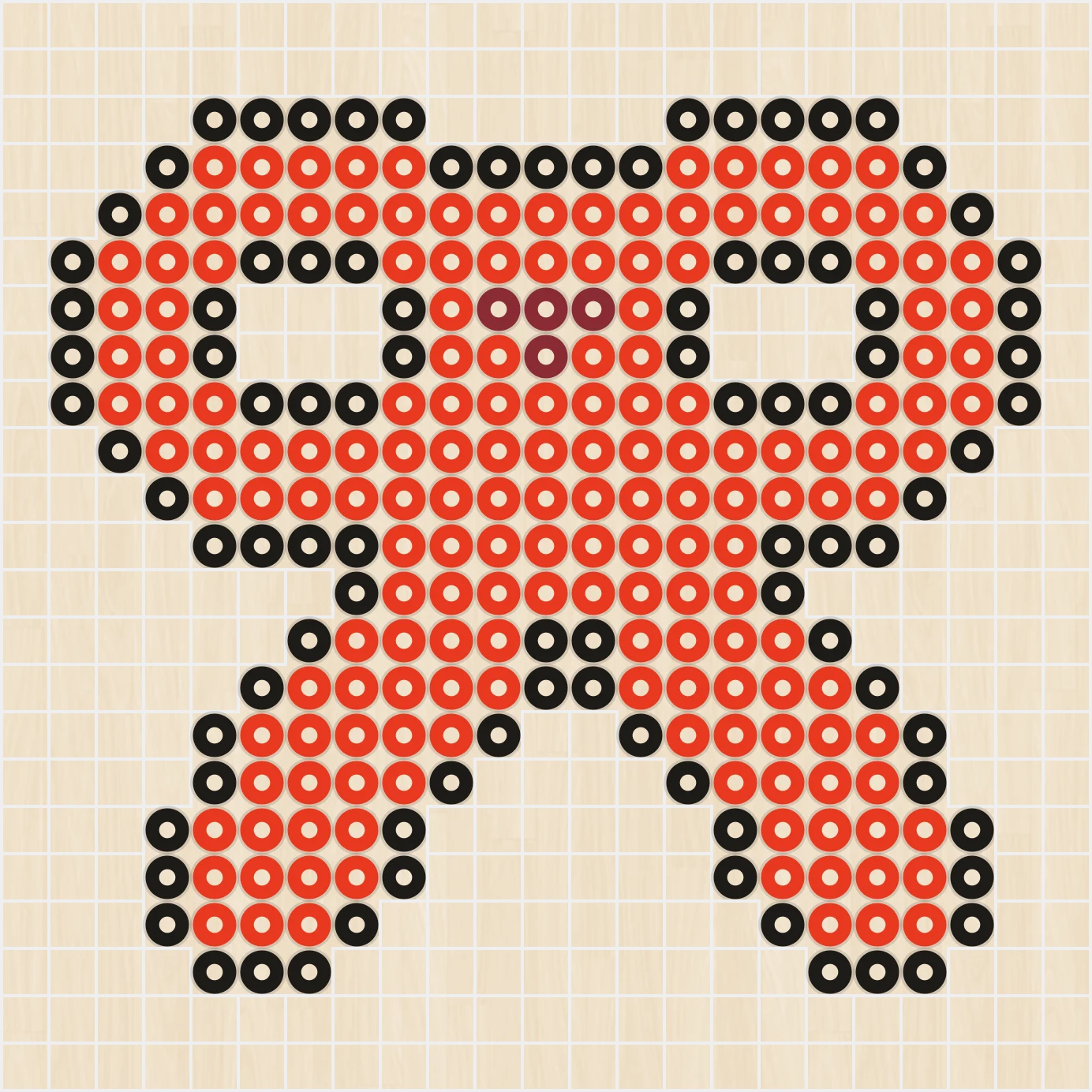 アイロンビーズ 図案 クリスマス リボン