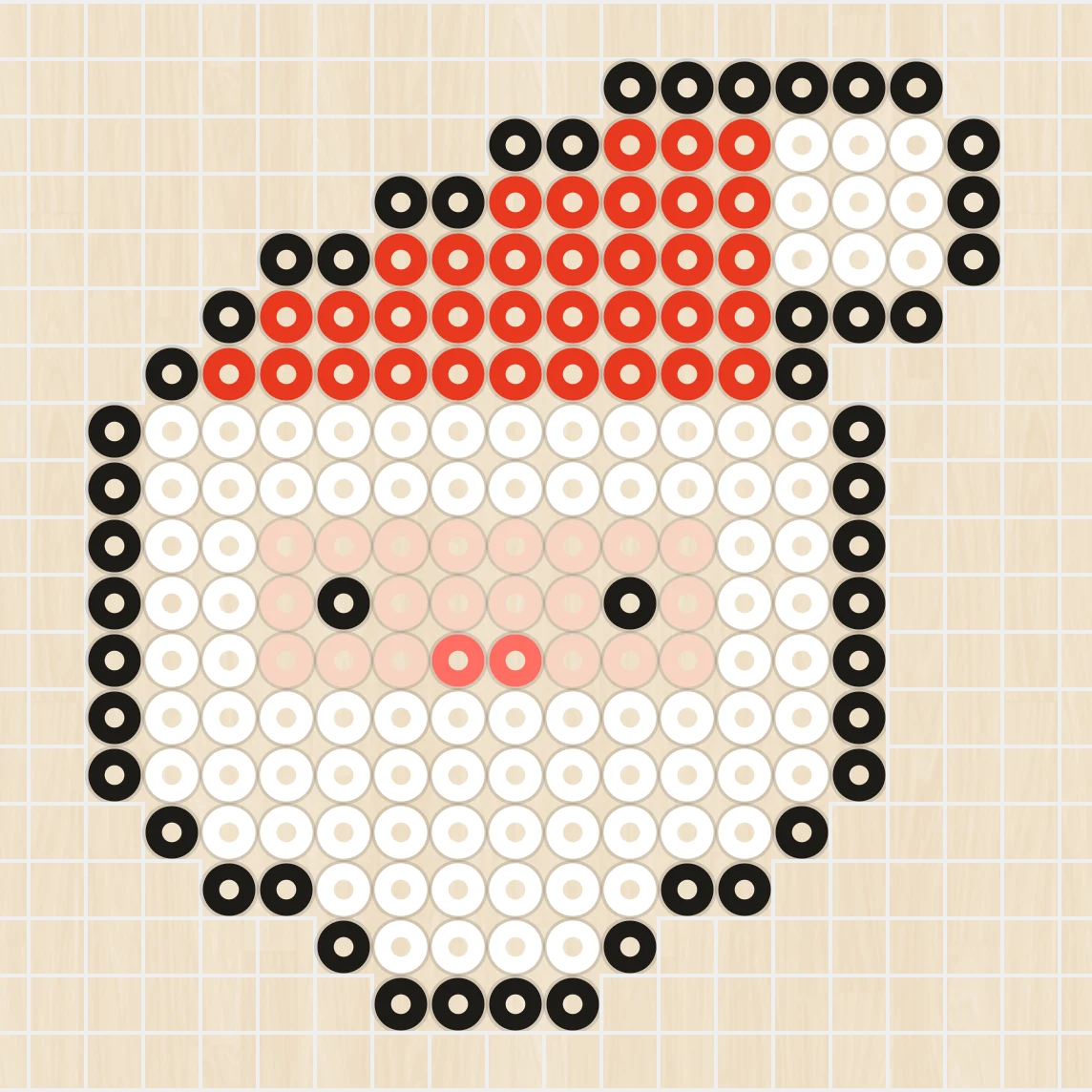 アイロンビーズ 図案 クリスマス サンタ