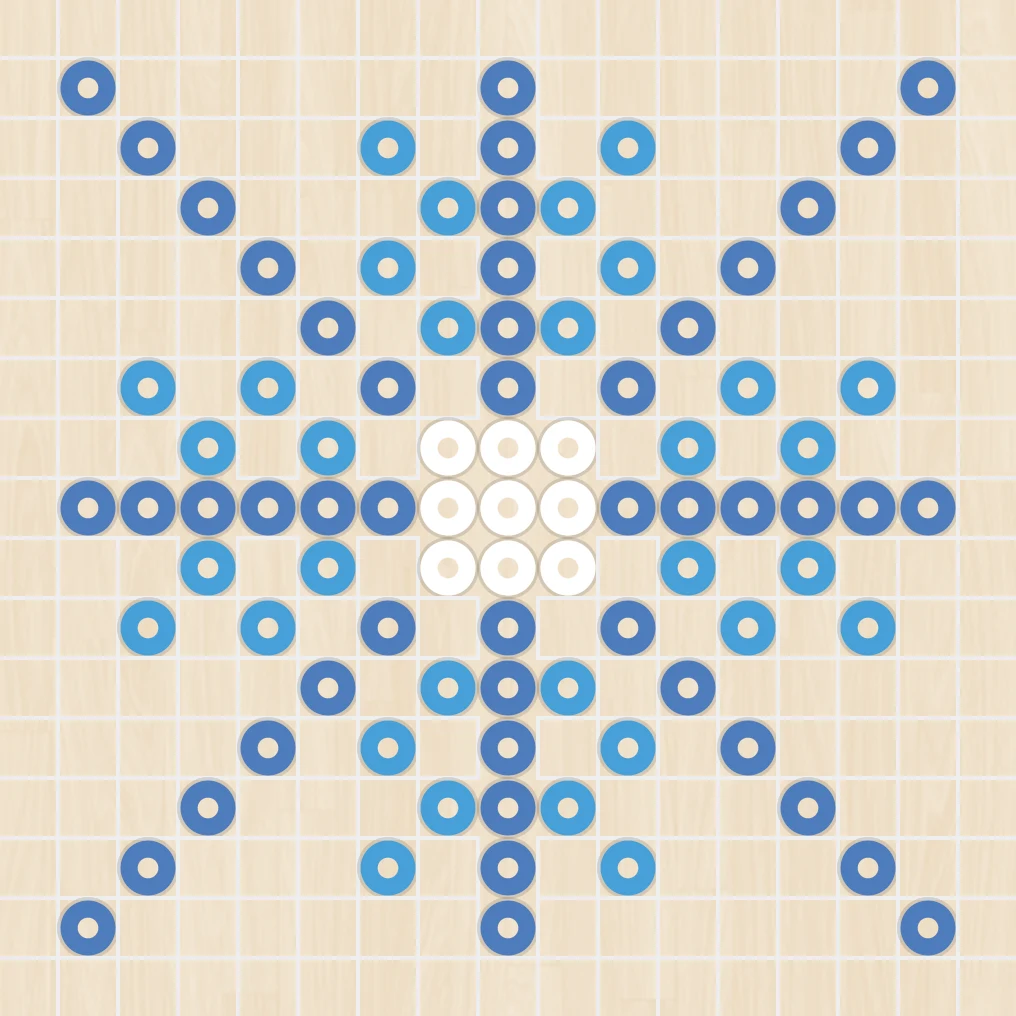 アイロンビーズ 図案 クリスマス 雪の結晶