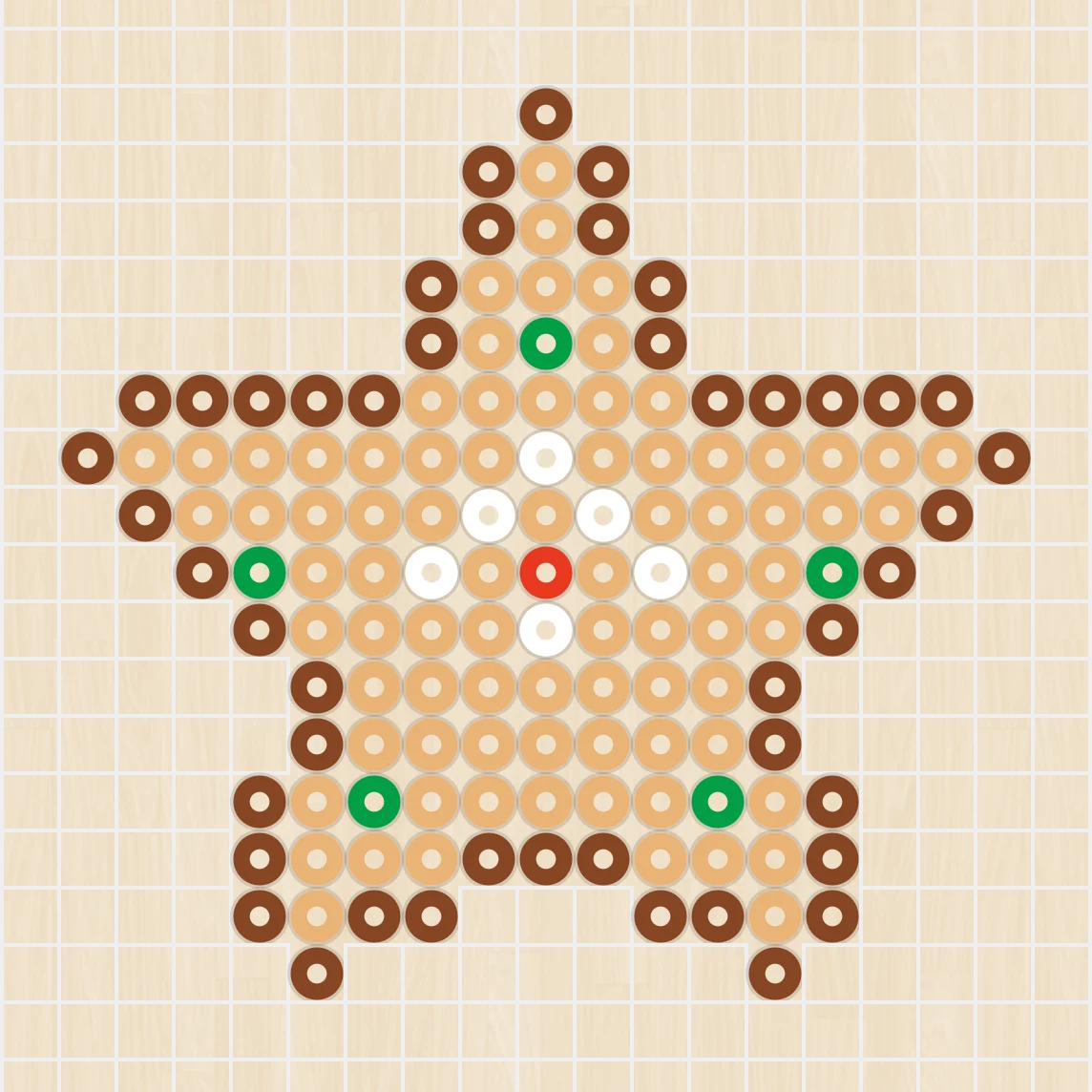 アイロンビーズ 図案 クリスマス クッキー