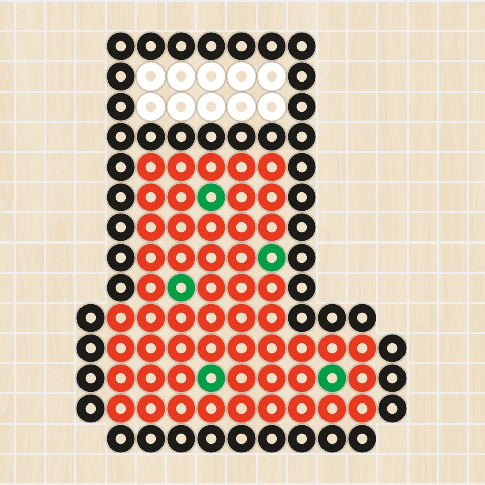 アイロンビーズ 図案 クリスマス くつした