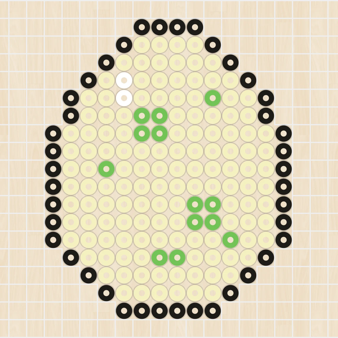 アイロンビーズ 図案 恐竜 たまご