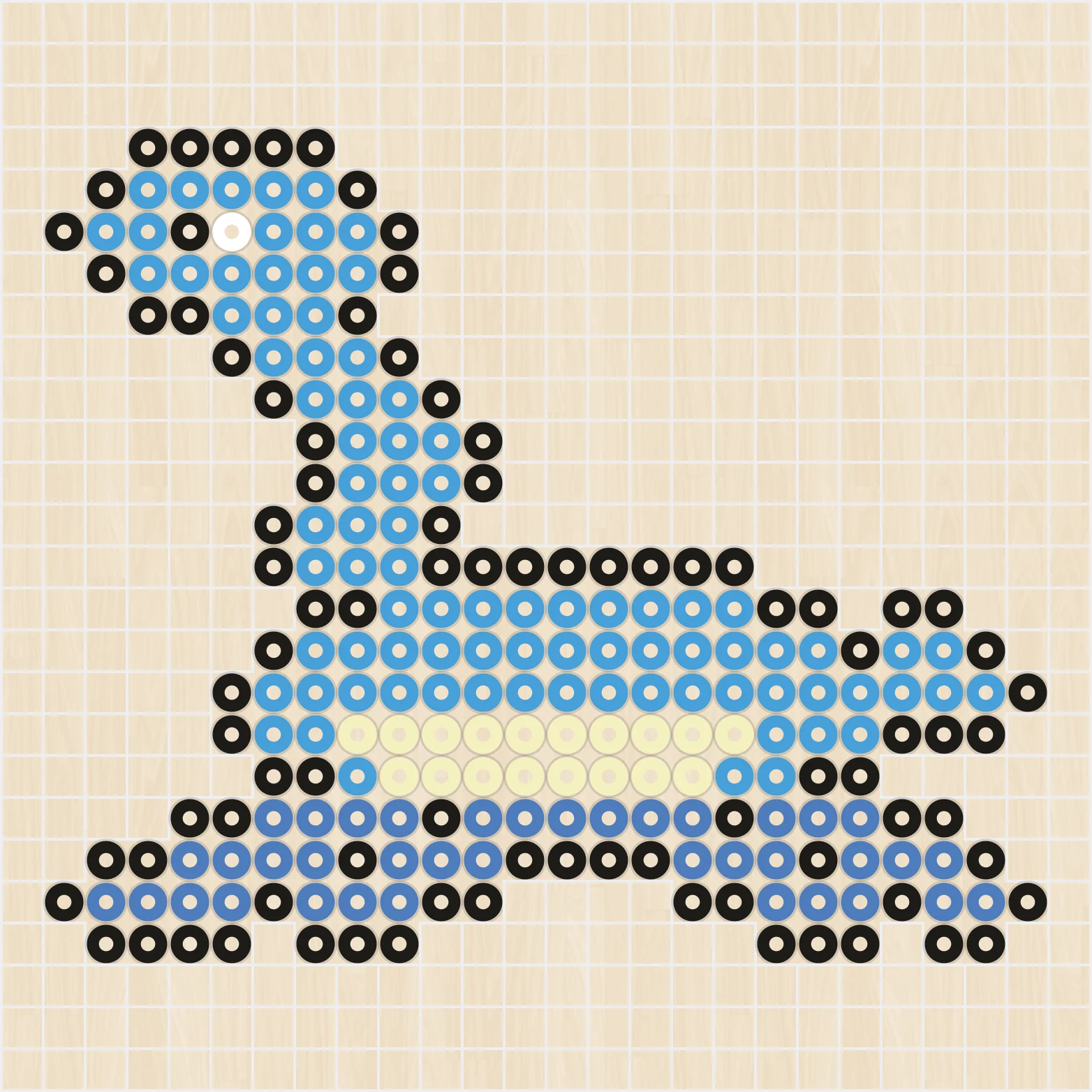 アイロンビーズ 図案 恐竜 プレシオサウルス