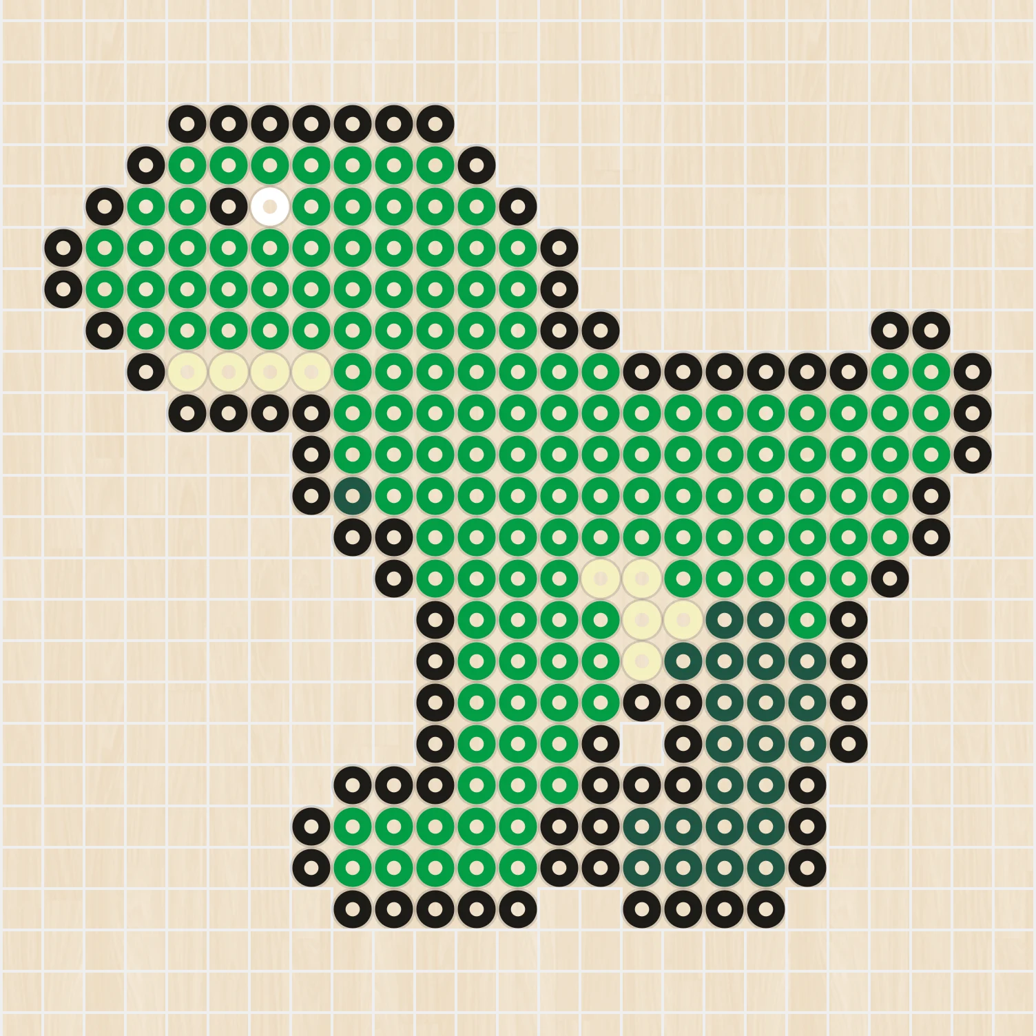 アイロンビーズ 図案 恐竜 ティラノサウルス