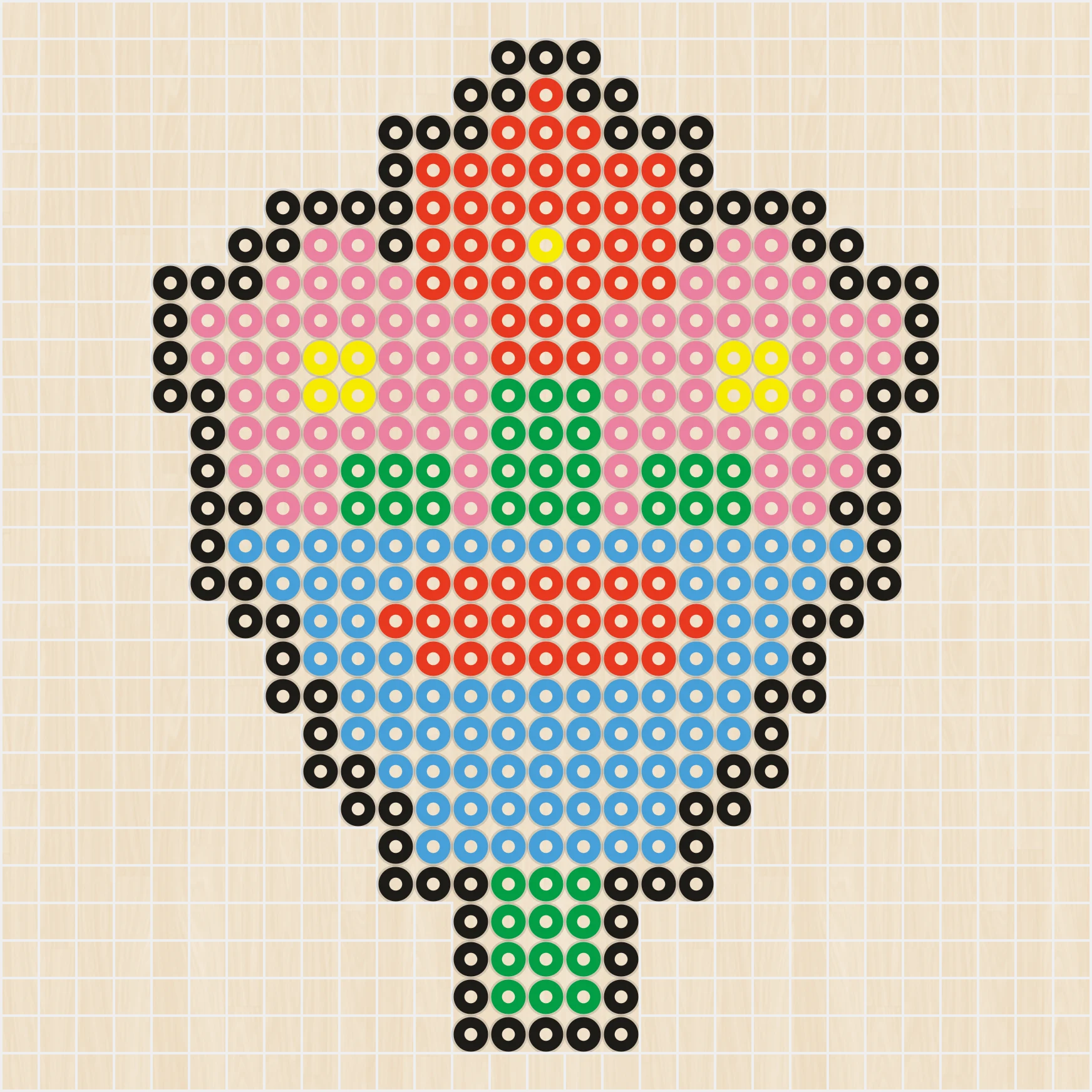 アイロンビーズ 図案 花・植物 花束