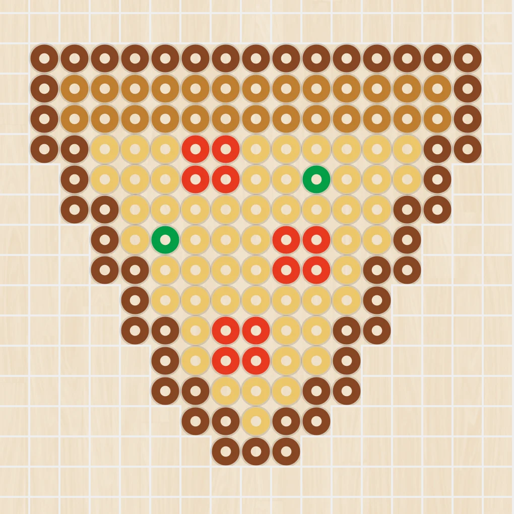 アイロンビーズ 図案 食べ物・スイーツ ピザ