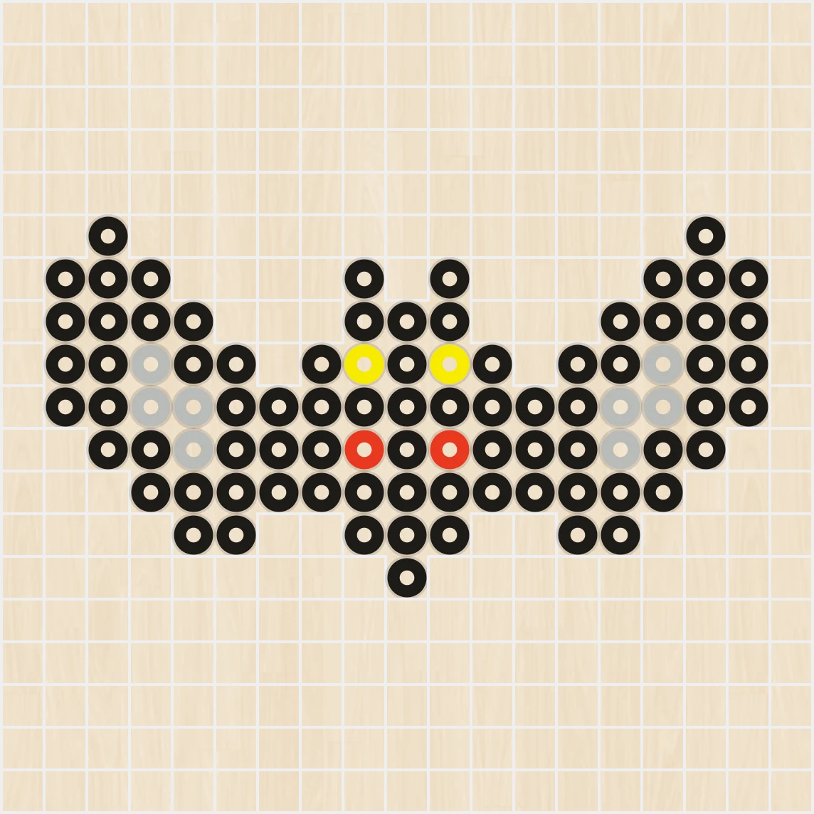 アイロンビーズ 図案 ハロウィン コウモリ