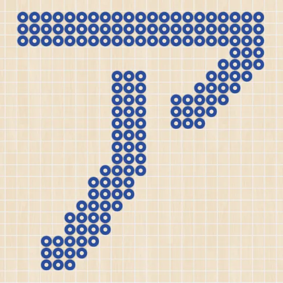 アイロンビーズ 図案 カタカナ ア