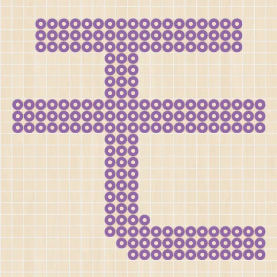アイロンビーズ 図案 カタカナ モ