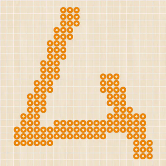 アイロンビーズ 図案 カタカナ ム