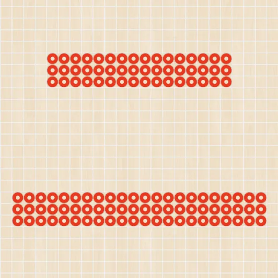 アイロンビーズ 図案 カタカナ ニ