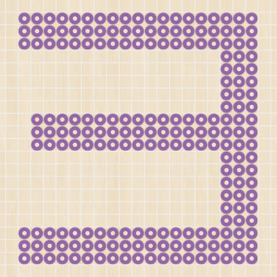 アイロンビーズ 図案 カタカナ ヨ