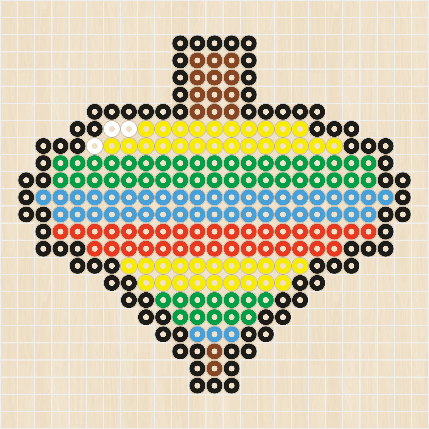 アイロンビーズ 図案 お正月 こま