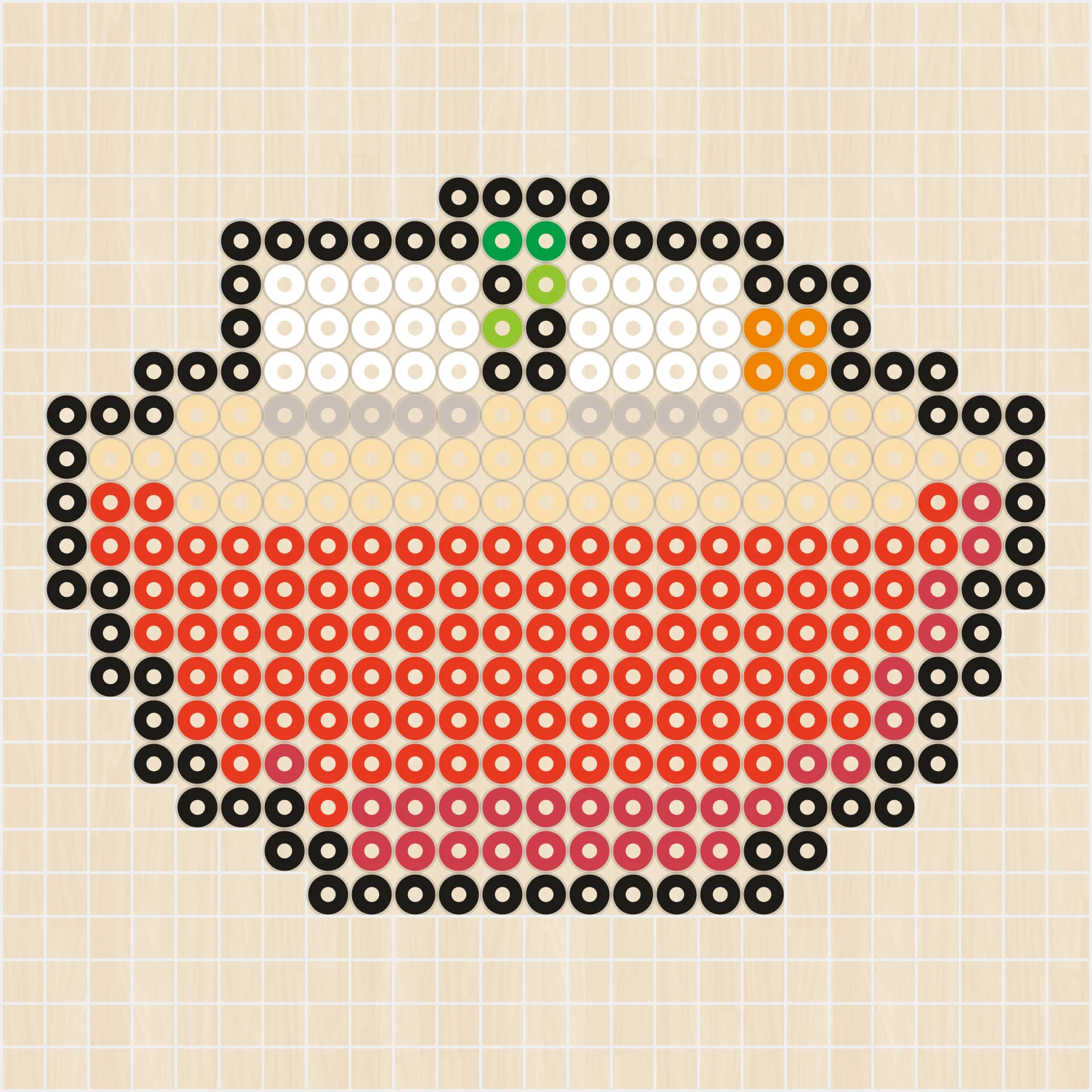 アイロンビーズ 図案 お正月 お雑煮