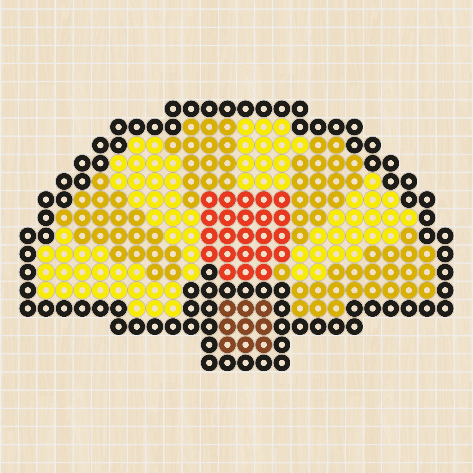 アイロンビーズ 図案 お正月 扇子