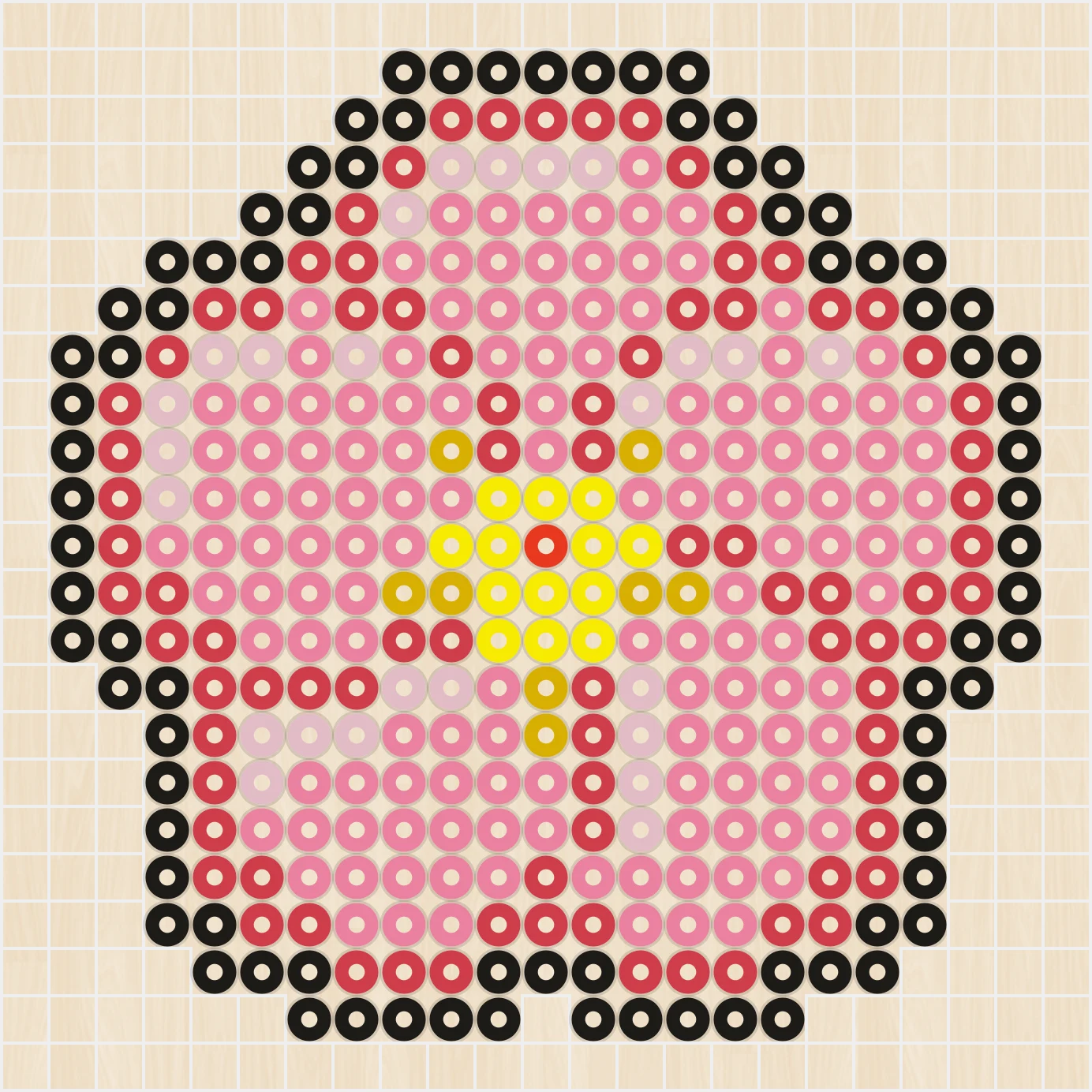 アイロンビーズ 図案 お正月 梅の花