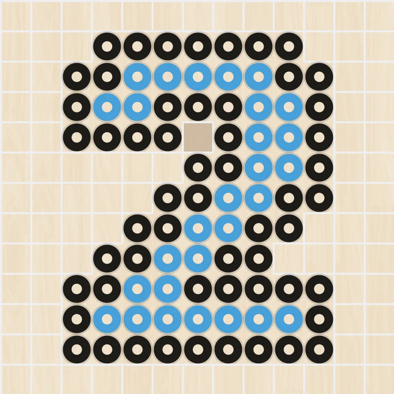 アイロンビーズ 図案 アルファベット・数字 2