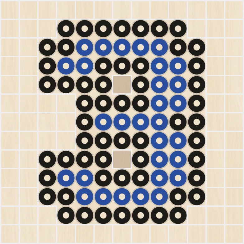 アイロンビーズ 図案 アルファベット・数字 3