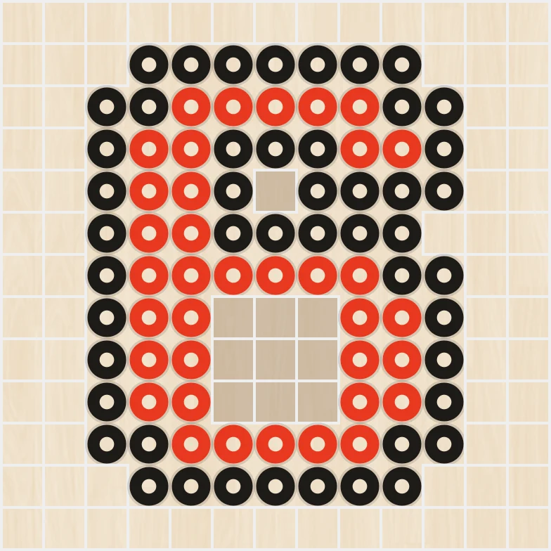 アイロンビーズ 図案 アルファベット・数字 6