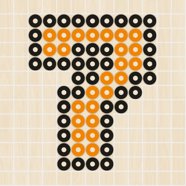 アイロンビーズ 図案 アルファベット・数字 7
