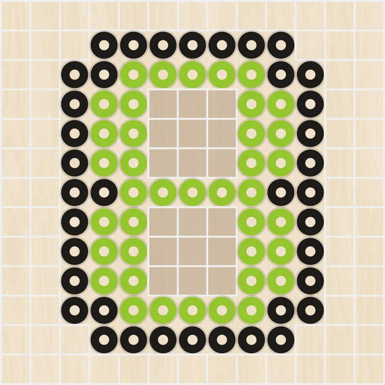 アイロンビーズ 図案 アルファベット・数字 8