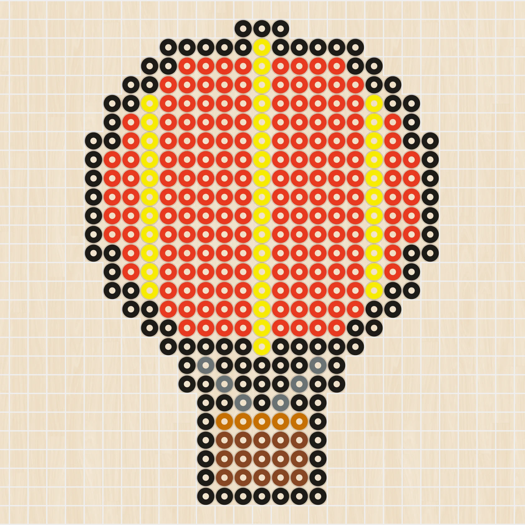 アイロンビーズ 図案 乗り物 気球