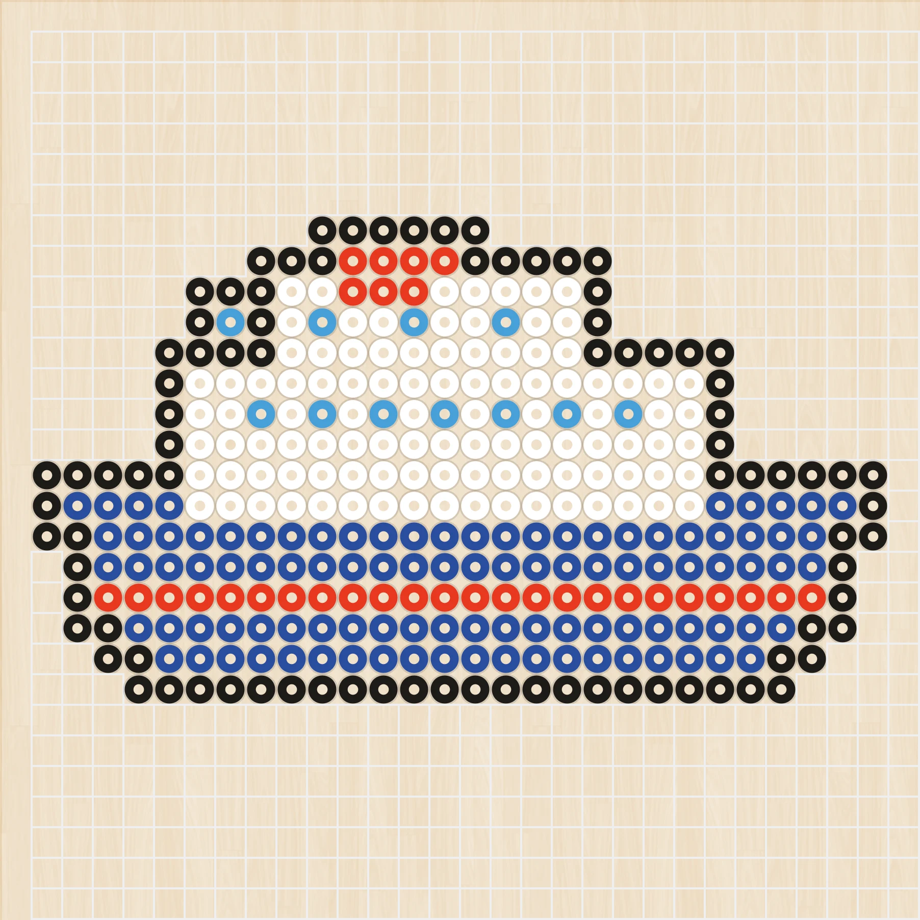 アイロンビーズ 図案 乗り物 船