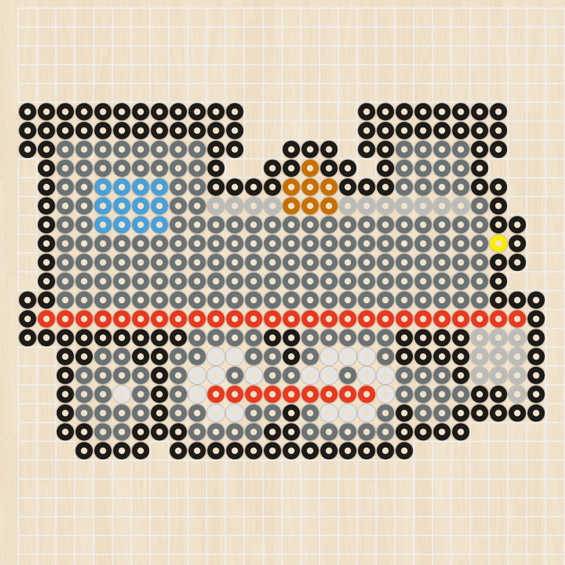 アイロンビーズ 図案 乗り物 SL