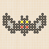 アイロンビーズ 図案 コウモリ