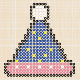 アイロンビーズ 図案 とんがり帽子