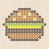 アイロンビーズ 図案 ハンバーガー