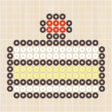 アイロンビーズ 図案 ショートケーキ
