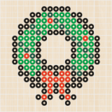 アイロンビーズ 図案 リース