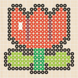 アイロンビーズ 図案 チューリップ