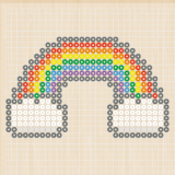 アイロンビーズ 図案 虹