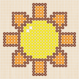 アイロンビーズ 図案 太陽